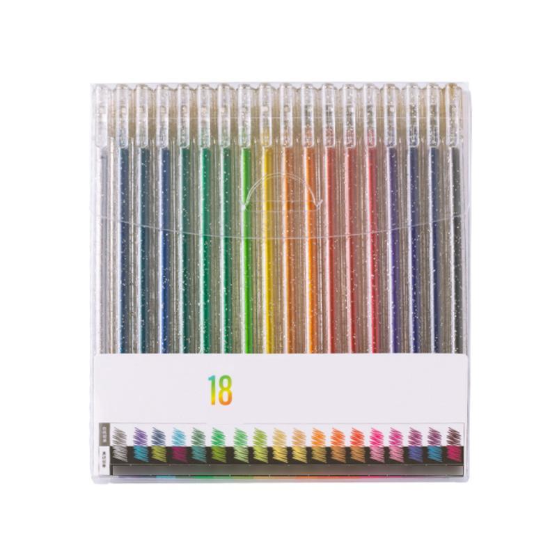GlitteryPen - Gelstift-Set | 18 verschiedene Farben [Letzter Tag Rabatt]