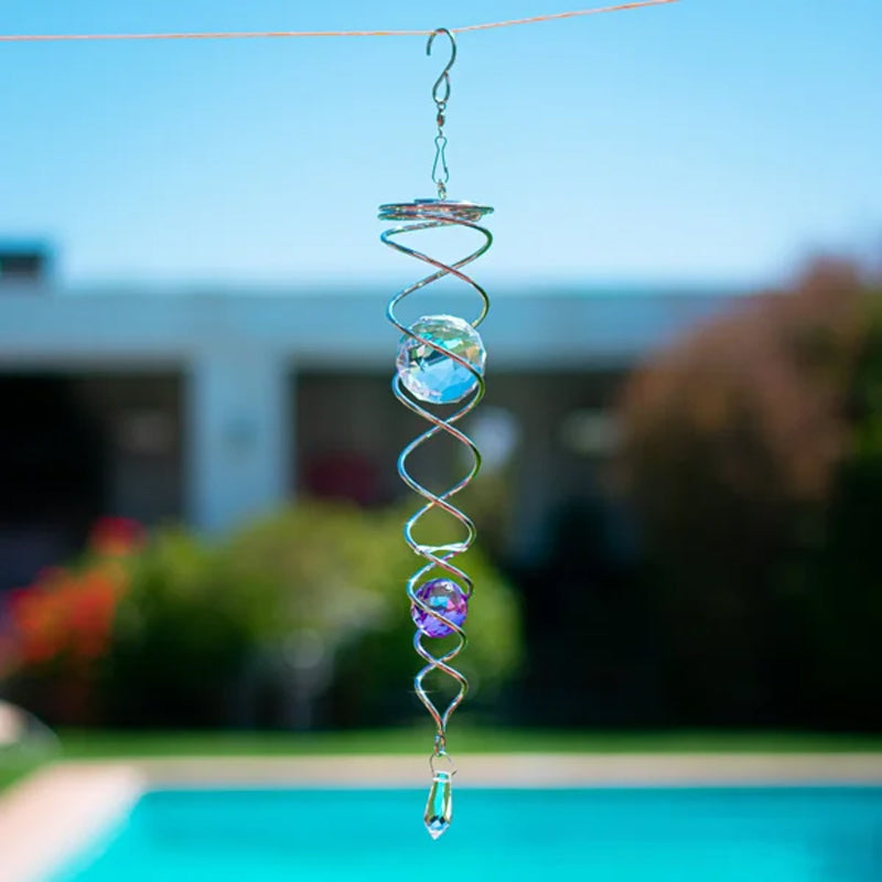 1+1 GRATIS | CrystalTwister™ - Metall-Kristall-Spirale Windspiel [Letzter Tag Rabatt]