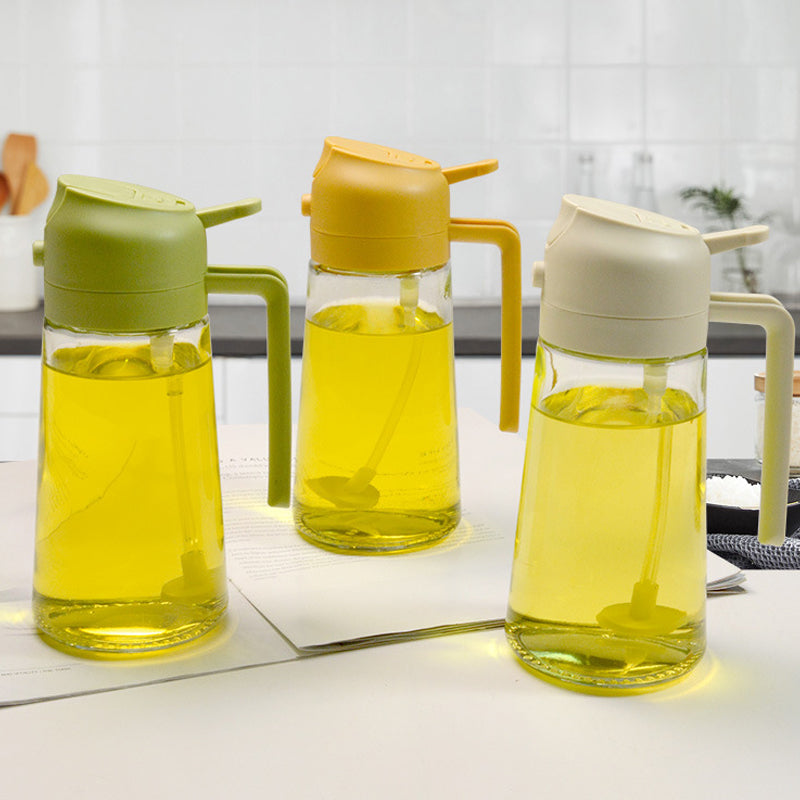 EasyOil - 2 in 1 Ölsprüher und -spender aus Glas