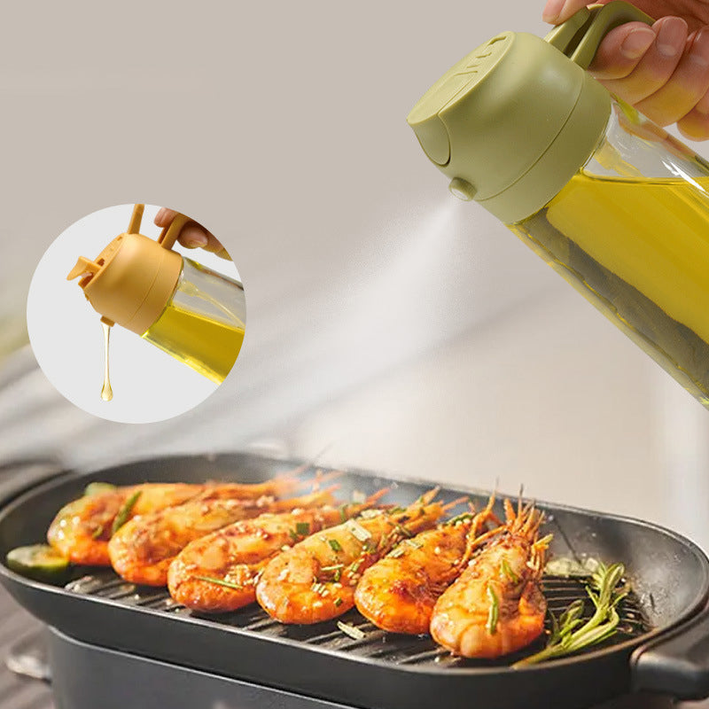 EasyOil - 2 in 1 Ölsprüher und -spender aus Glas