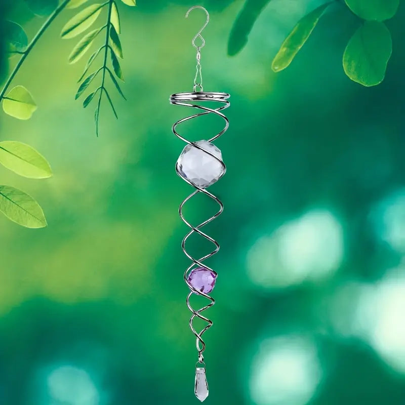 1+1 GRATIS | CrystalTwister™ - Metall-Kristall-Spirale Windspiel [Letzter Tag Rabatt]