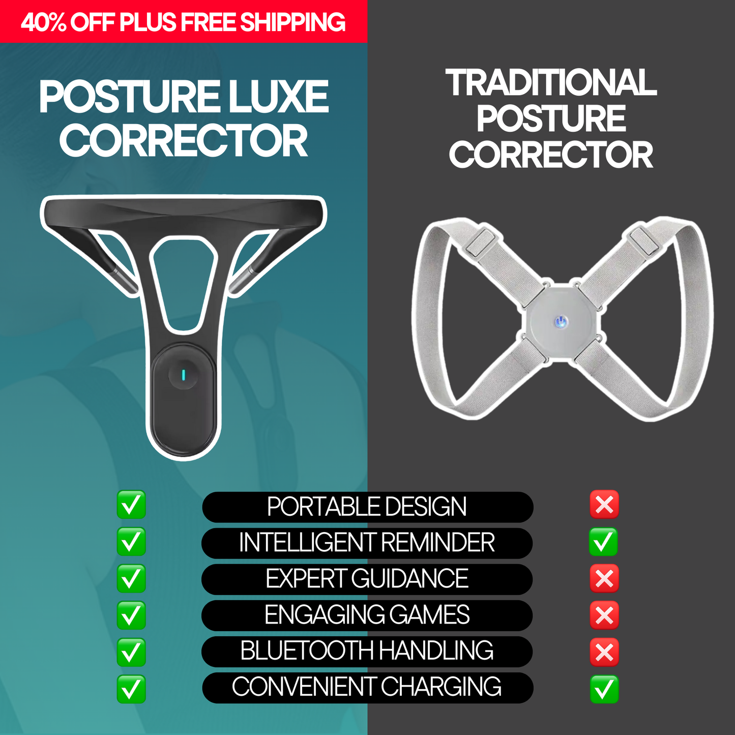Posture Luxe Pro | Intelligenter Nackenhöcker-Haltungskorrektor