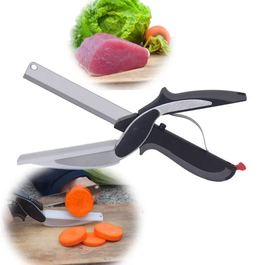 1+1 GRATIS | CleverCutter - 2 in 1 Küchenschere aus Edelstahl [Letzter Tag Rabatt]