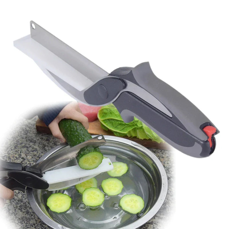 1+1 GRATIS | CleverCutter - 2 in 1 Küchenschere aus Edelstahl [Letzter Tag Rabatt]