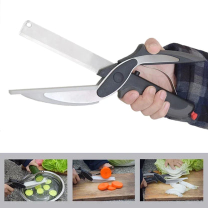 1+1 GRATIS | CleverCutter - 2 in 1 Küchenschere aus Edelstahl [Letzter Tag Rabatt]