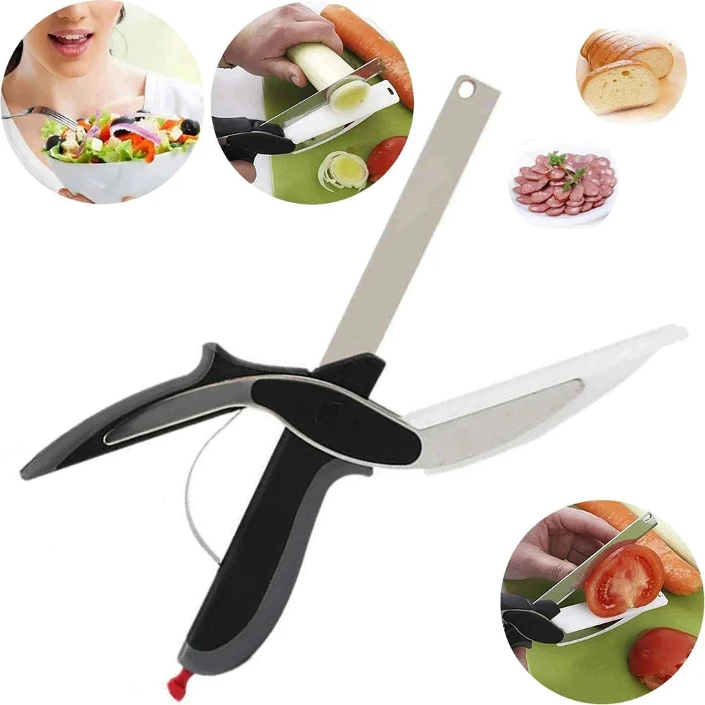 1+1 GRATIS | CleverCutter - 2 in 1 Küchenschere aus Edelstahl [Letzter Tag Rabatt]
