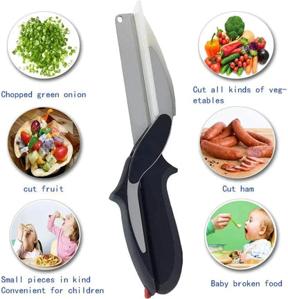 1+1 GRATIS | CleverCutter - 2 in 1 Küchenschere aus Edelstahl [Letzter Tag Rabatt]