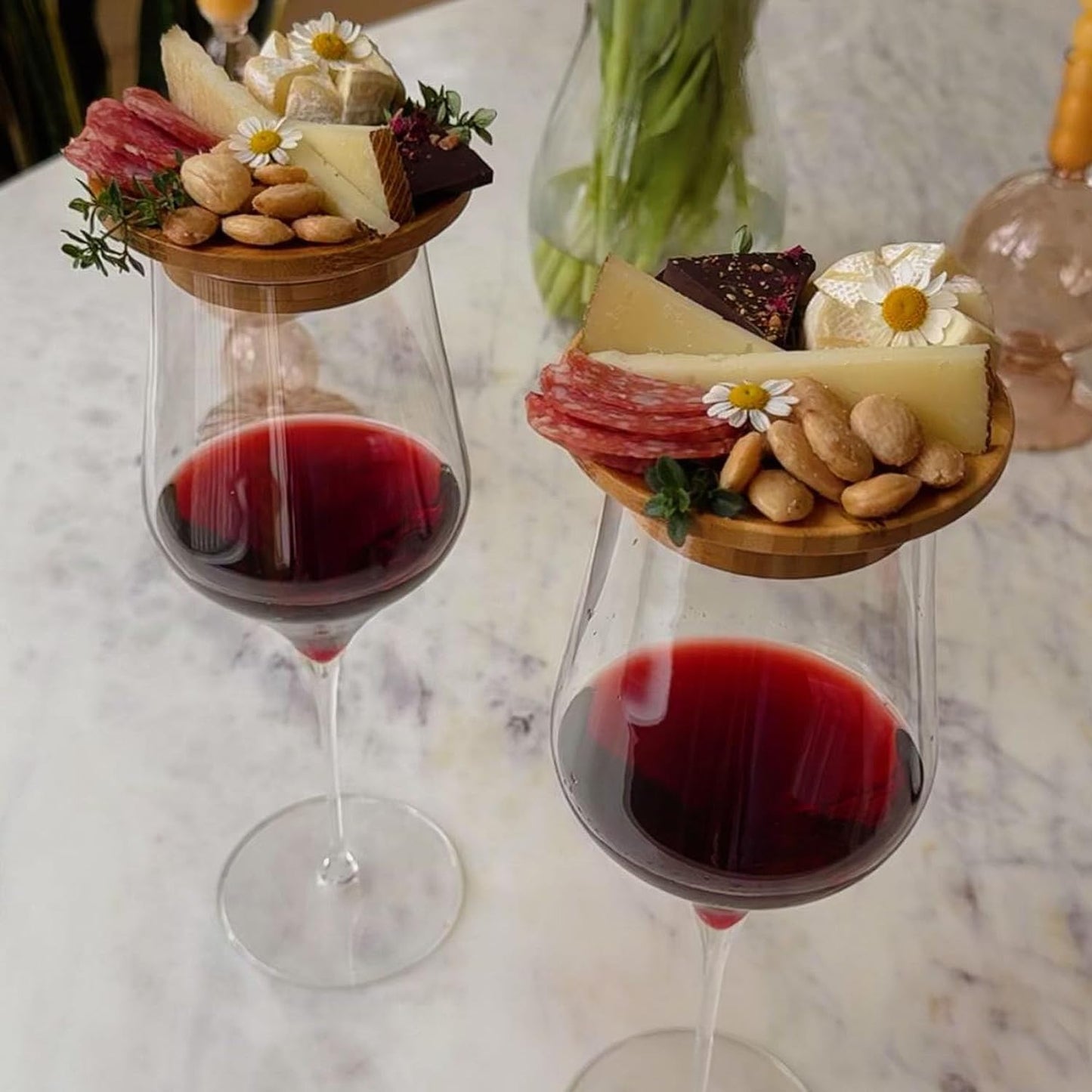 1+1 GRATIS | WineTop - Weinglas Charcuterie Topper [Letzter Tag Rabatt]