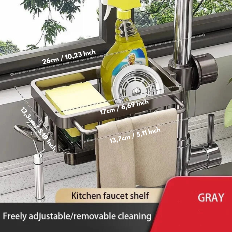 CleanTray - Spülbecken-Organisator aus Aluminium [Letzter Tag Rabatt]