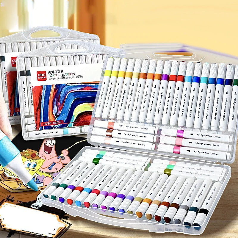 50% RABATT | AcrylicPen - Komplettes Acrylmarker-Set mit 24 Farben [Letzter Tag Rabatt]