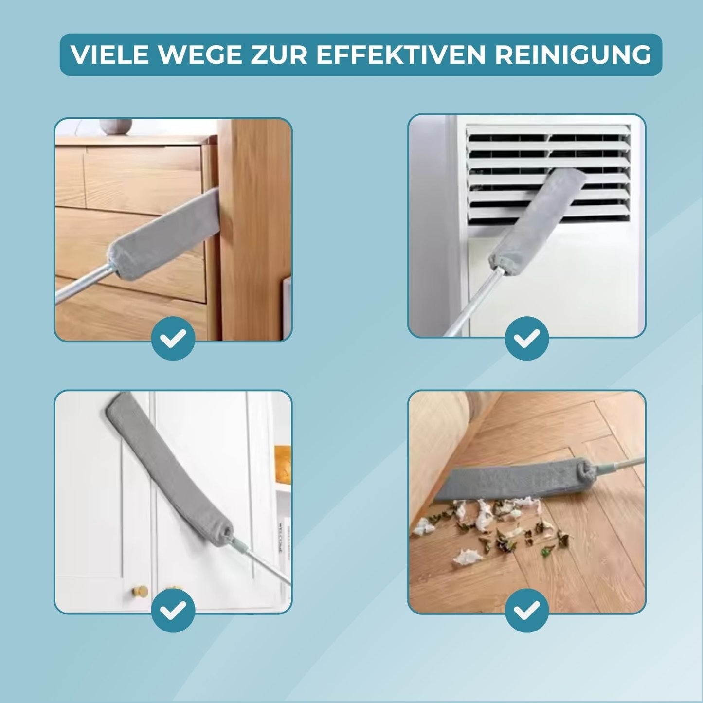 DustReach™ - Lange, flexible Bürste zur Staubentfernung [Letzter Tag Rabatt]