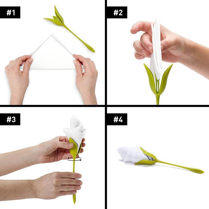 2+2 GRATIS | Flora - Seidenpapier Blume Falten Serviettenhalter [Letzter Tag Rabatt]