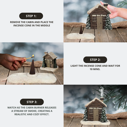 CozyHouse™ - Blockhaus Räuchergefäß + 2 GRATIS Räucherkegeln [Letzter Tag Rabatt]