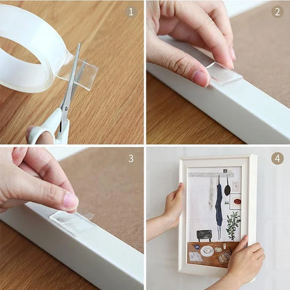 ClearBond - Transparentes und wasserfestes doppelseitiges Klebeband