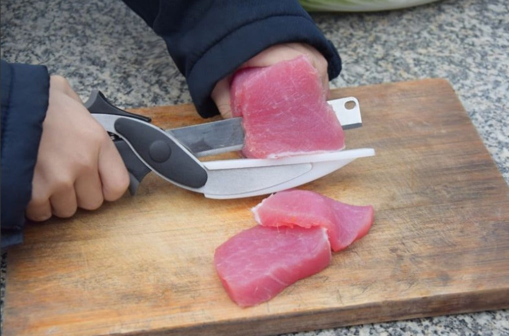 1+1 GRATIS | CleverCutter - 2 in 1 Küchenschere aus Edelstahl [Letzter Tag Rabatt]
