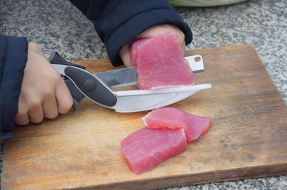1+1 GRATIS | CleverCutter - 2 in 1 Küchenschere aus Edelstahl [Letzter Tag Rabatt]