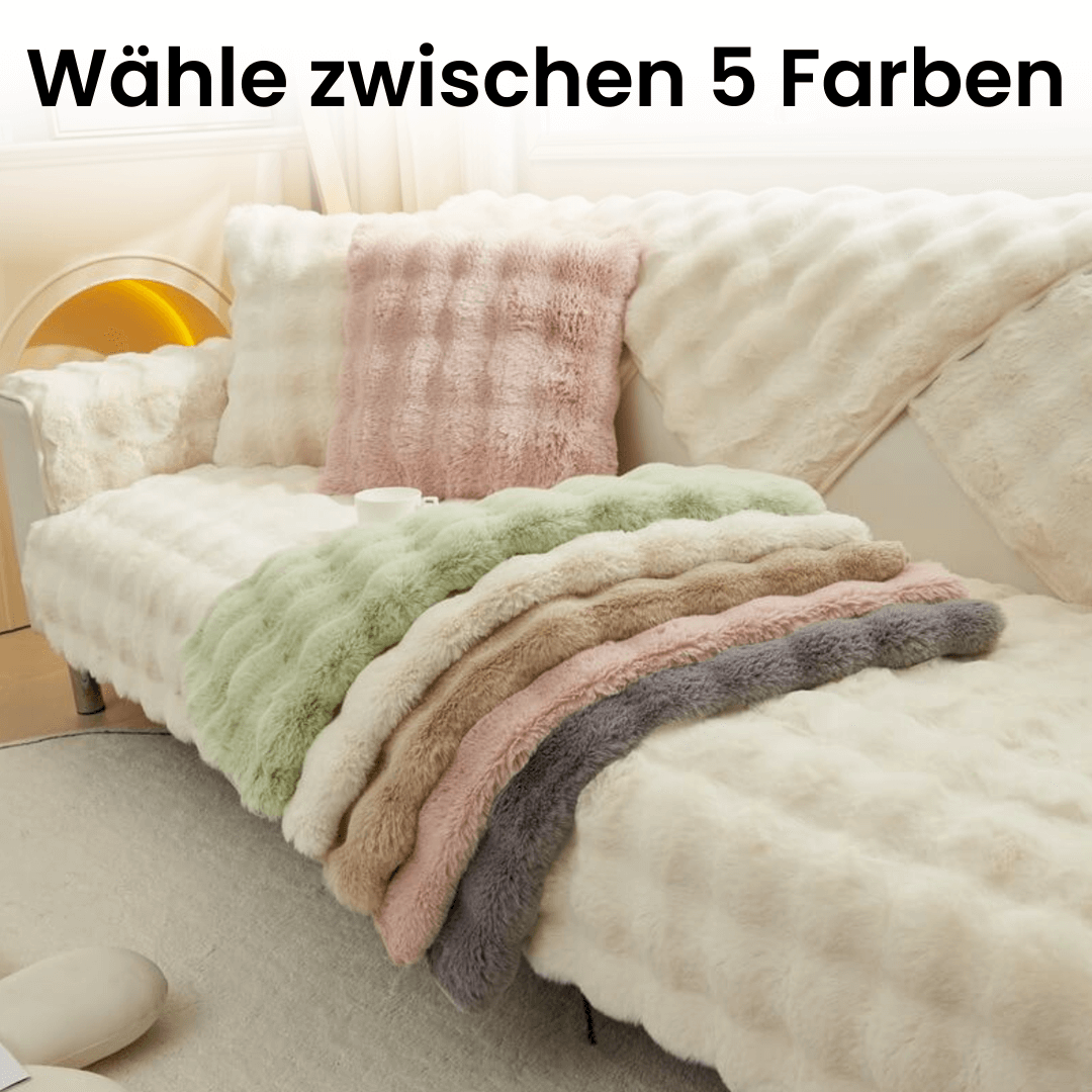 ComfortSeat - Rutschfester Premium Plüschsofa-Bezug