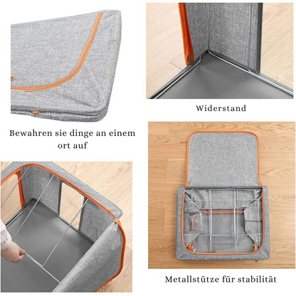 50% RABATT | FoldiView - Zusammenklappbare Aufbewahrungsbox mit Metallrahmen und Fenstern [Letzter Tag Rabatt]