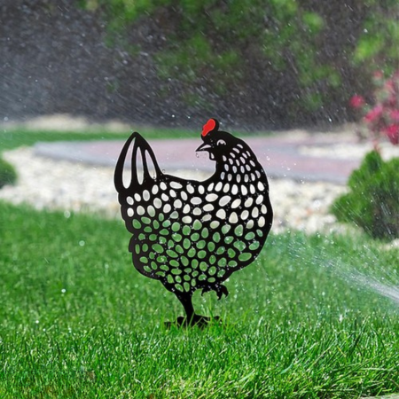 HappyChicken - Hühner-Gartendekoration - Satz von 5