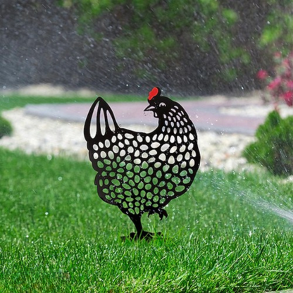 HappyChicken - Hühner-Gartendekoration - Satz von 5
