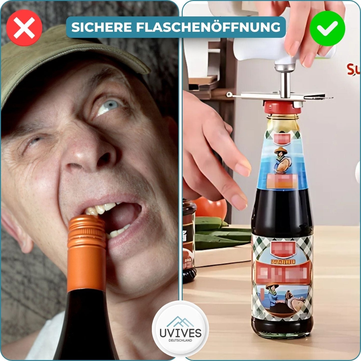 1+1 GRATIS | CapCracker™ - Öffnen Sie mühelos Gläser und Flaschen! [Letzter Tag Rabatt]
