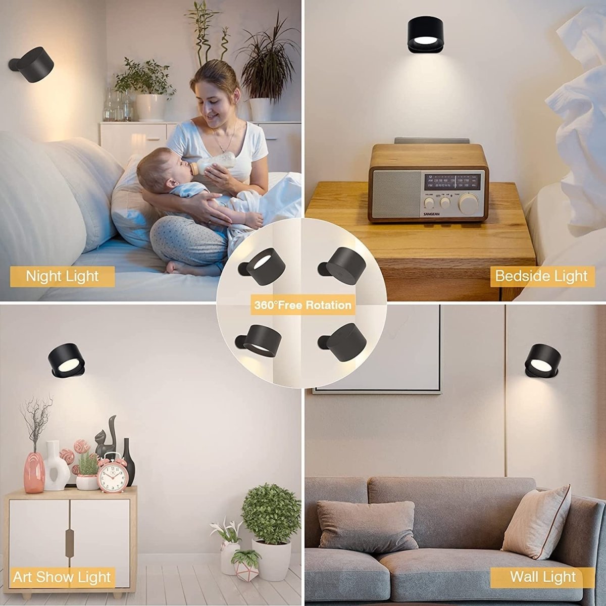 OrbitLight - Kabellose LED-Wandleuchte