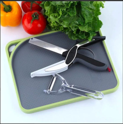 1+1 GRATIS | CleverCutter - 2 in 1 Küchenschere aus Edelstahl [Letzter Tag Rabatt]