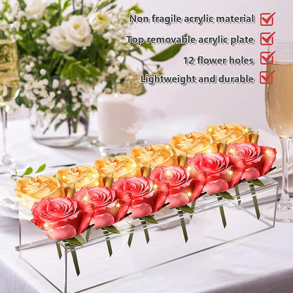 50% RABATT | FlowerVista - Platzsparende Blumenstraußvase aus Acryl