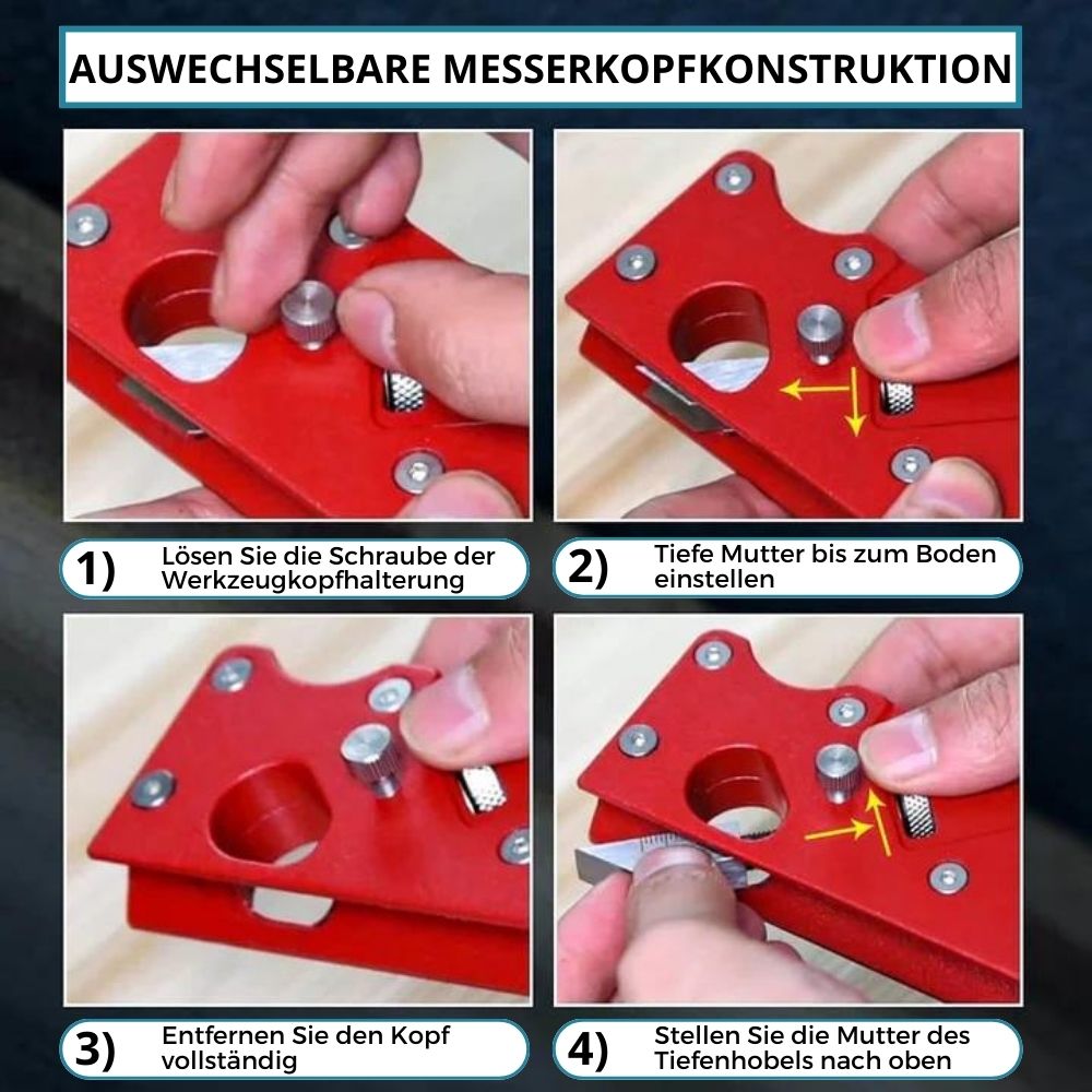 ProHolz - Werkzeuge für die Holzbearbeitung (Inkl. 7 verschiedene Klingen) [Letzter Tag Rabatt]