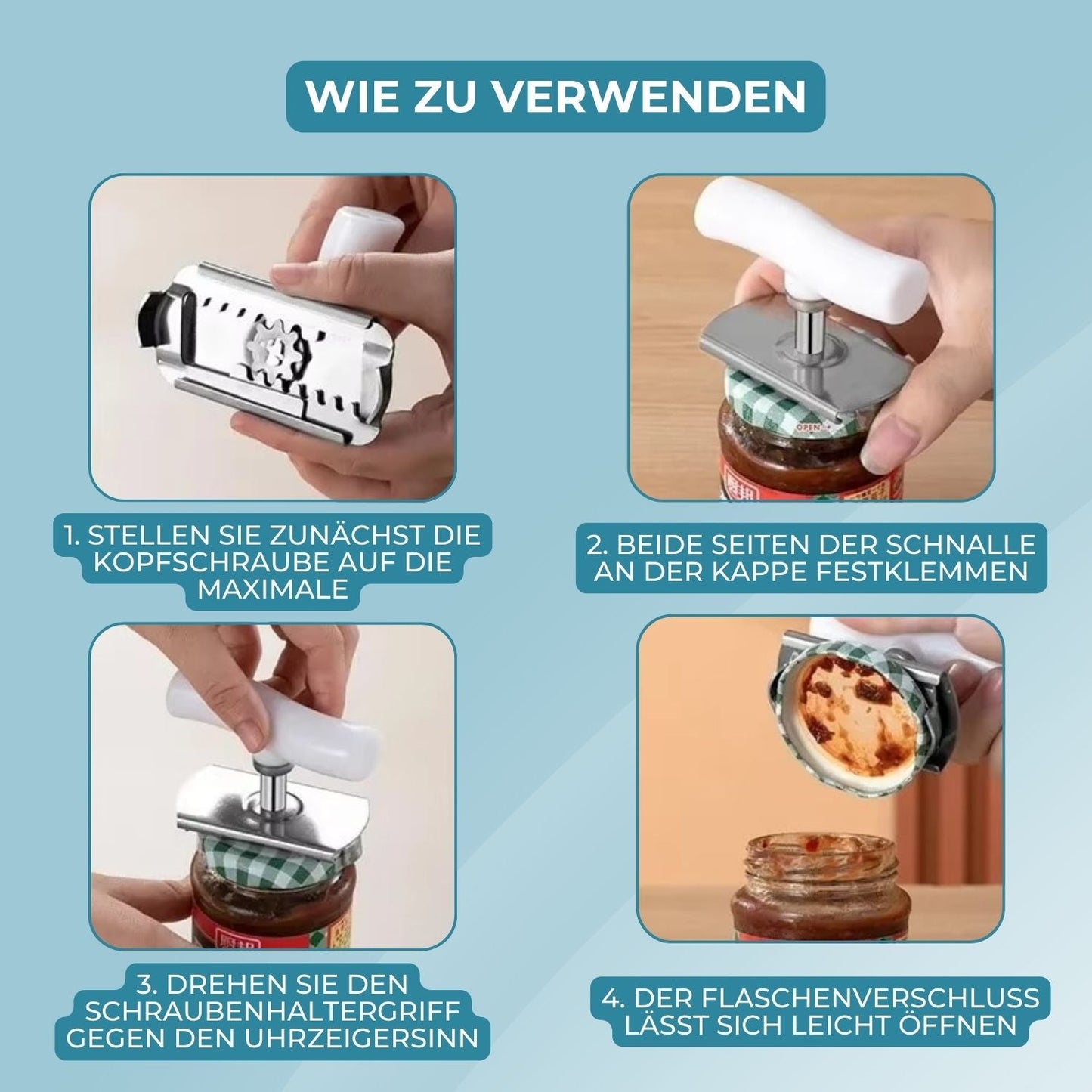 1+1 GRATIS | CapCracker™ - Öffnen Sie mühelos Gläser und Flaschen! [Letzter Tag Rabatt]