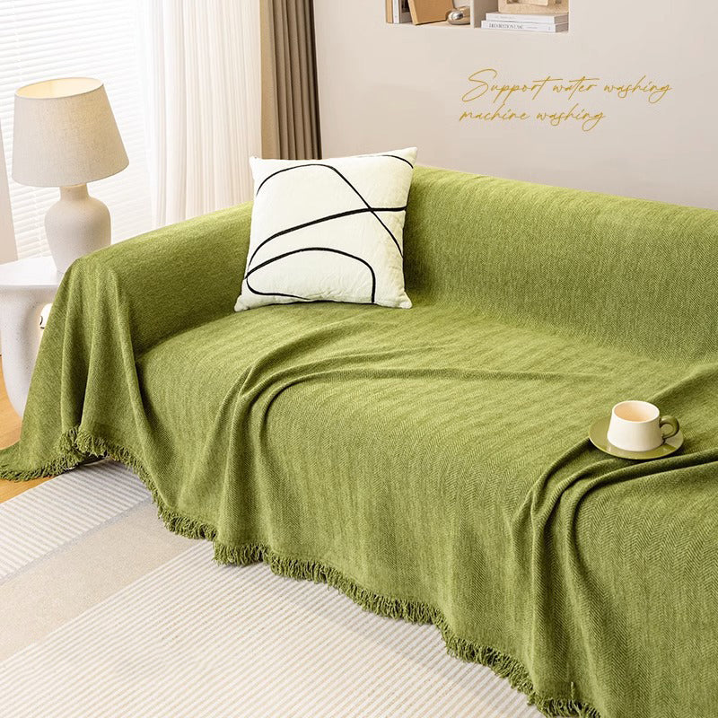 CozyMoss - Vier Jahreszeiten Universal Herringbone Chenille Sofa Handtuch
