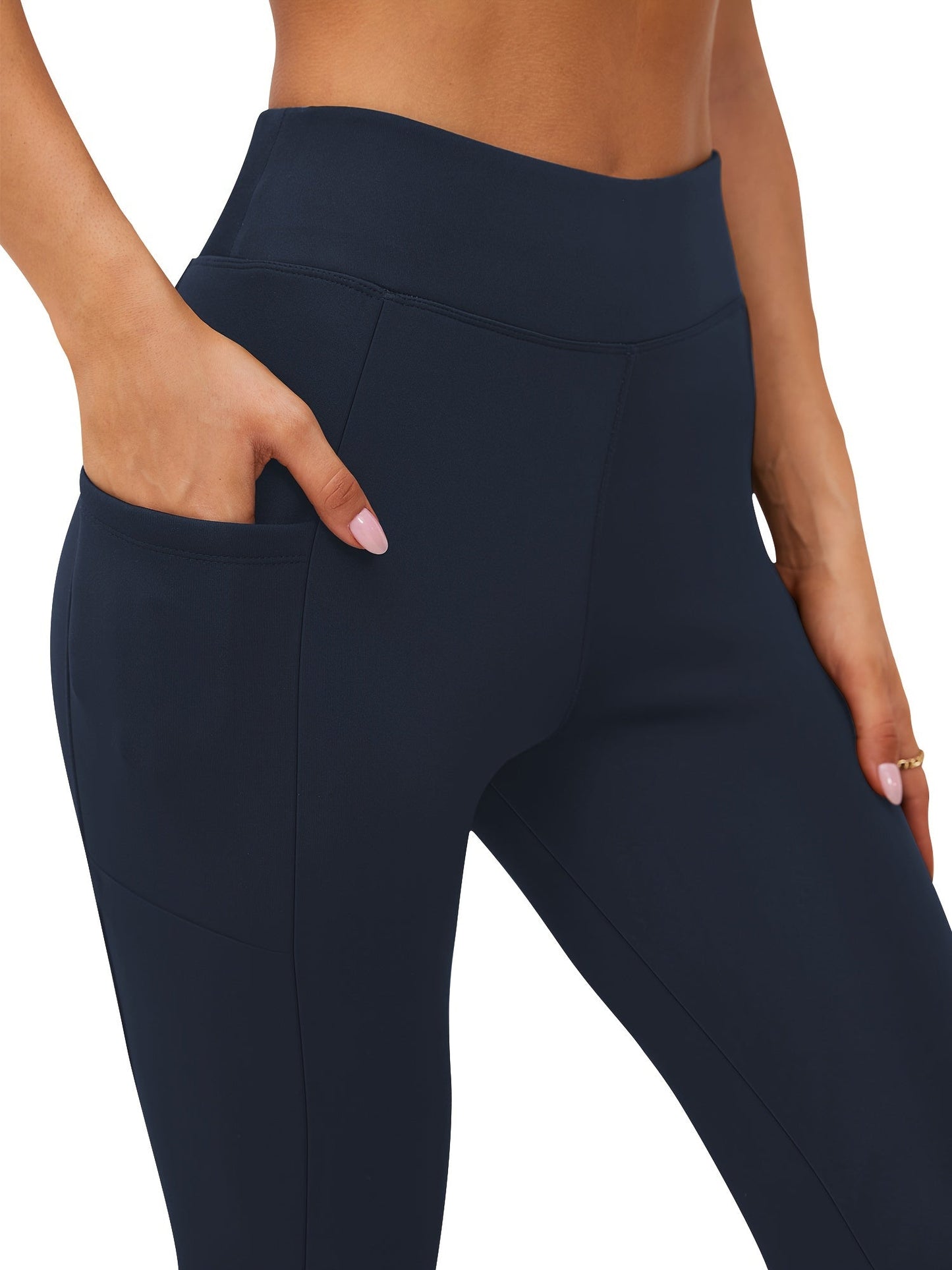 Joja | High-Rise Fleece-Leggings mit Seitenpockets