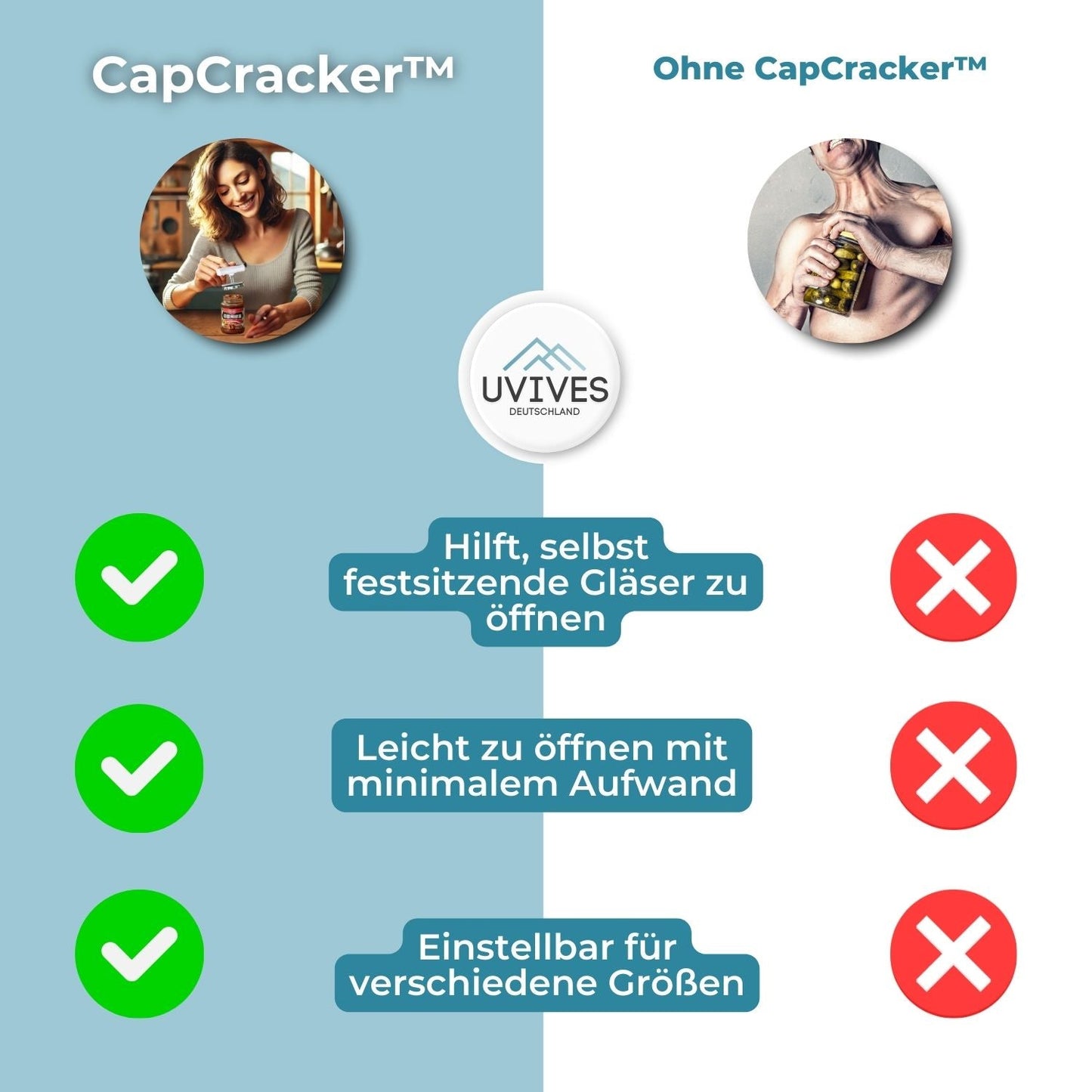 1+1 GRATIS | CapCracker™ - Öffnen Sie mühelos Gläser und Flaschen! [Letzter Tag Rabatt]