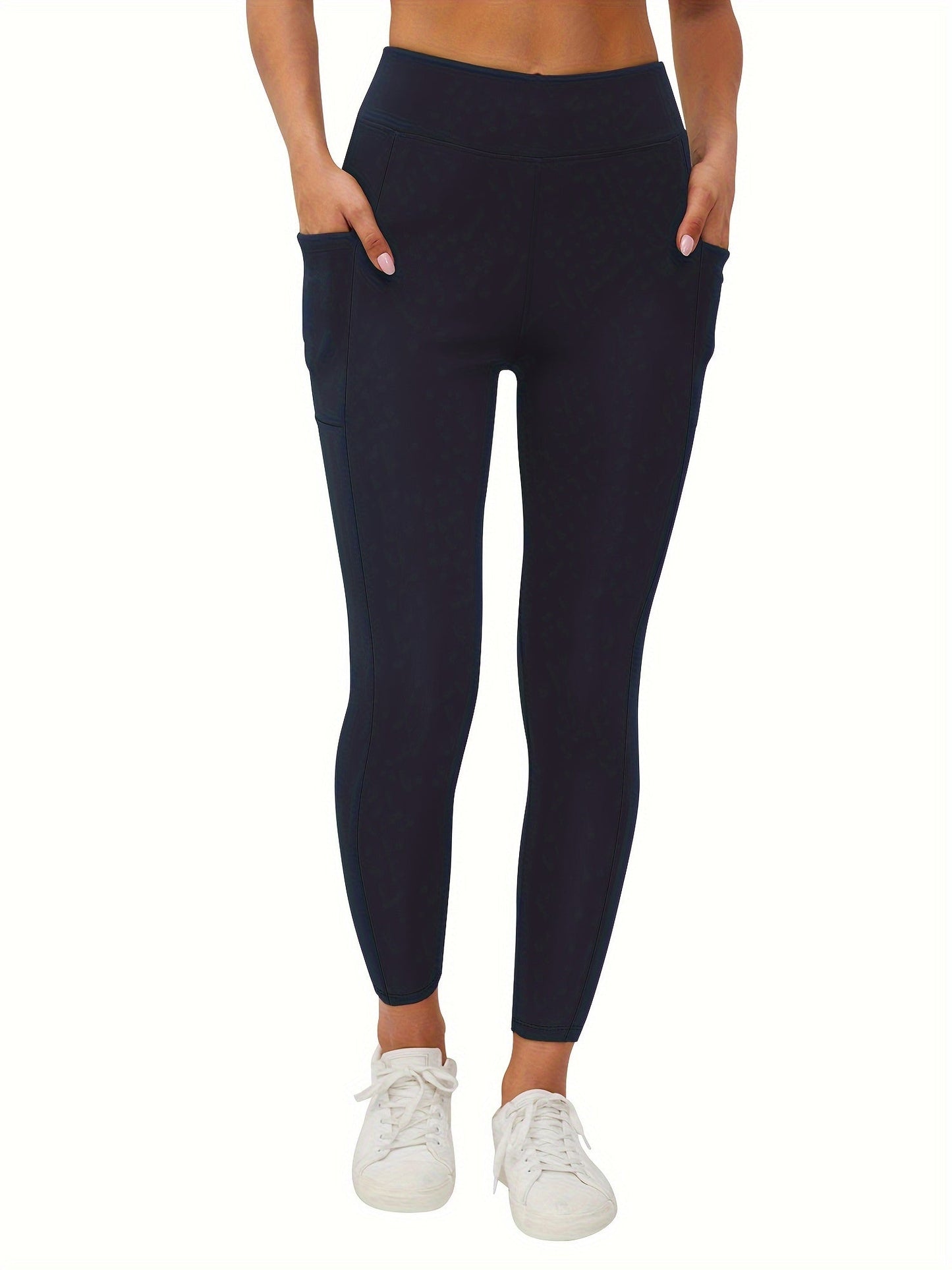 Joja | High-Rise Fleece-Leggings mit Seitenpockets