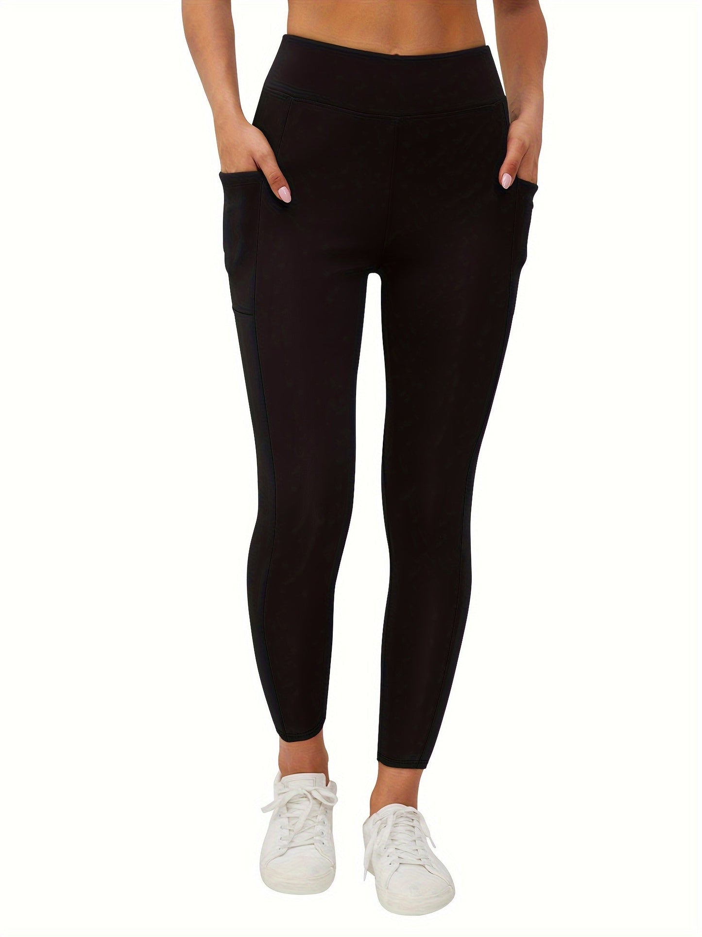 Joja | High-Rise Fleece-Leggings mit Seitenpockets