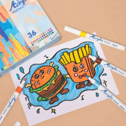 50% RABATT | AcrylicPen - Komplettes Acrylmarker-Set mit 24 Farben [Letzter Tag Rabatt]