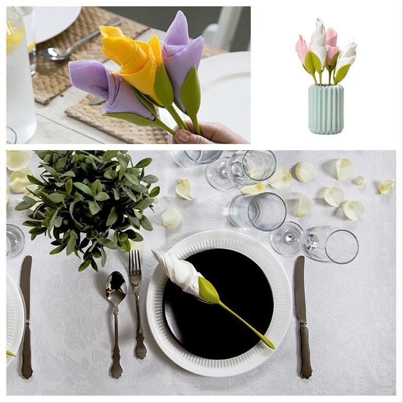 2+2 GRATIS | Flora - Seidenpapier Blume Falten Serviettenhalter [Letzter Tag Rabatt]