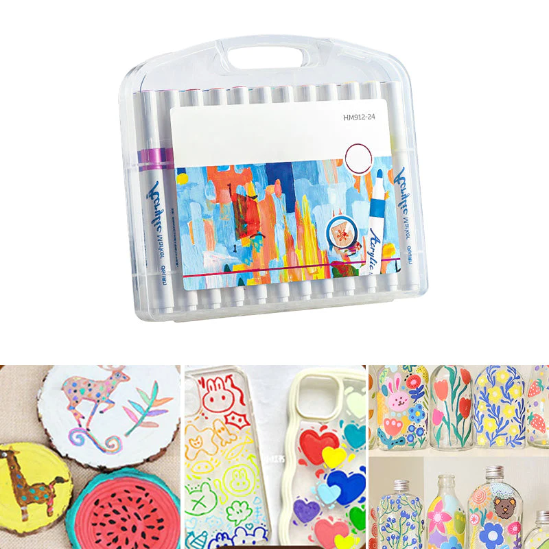 50% RABATT | AcrylicPen - Komplettes Acrylmarker-Set mit 24 Farben [Letzter Tag Rabatt]