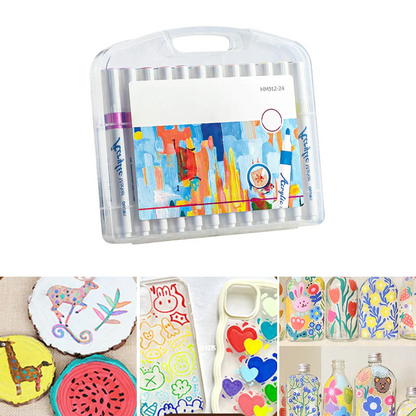 50% RABATT | AcrylicPen - Komplettes Acrylmarker-Set mit 24 Farben [Letzter Tag Rabatt]