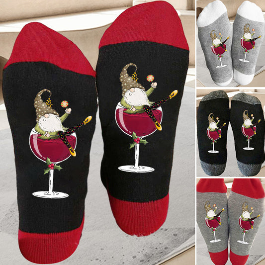 1+1 GRATIS | TipsyToes™ - Kreative Weinglas Unisex Crew Socken [Letzter Tag Rabatt]