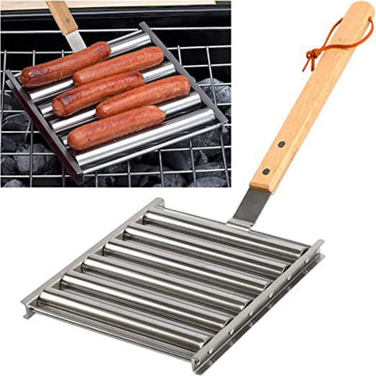 50% RABATT | WurstRoller - Edelstahl-Grill-Würstchen-Rolle [Letzter Tag Rabatt]