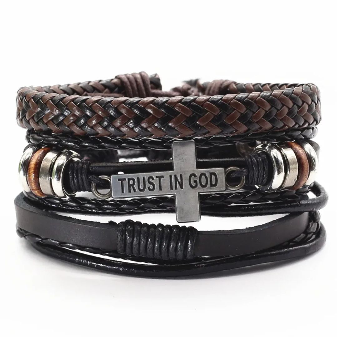 TRUST IN GOD | Lederarmband