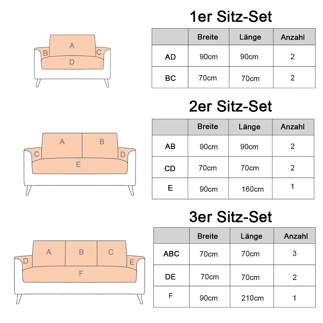 ComfortSeat - Rutschfester Premium Plüschsofa-Bezug