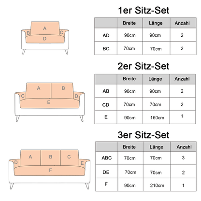ComfortSeat - Rutschfester Premium Plüschsofa-Bezug