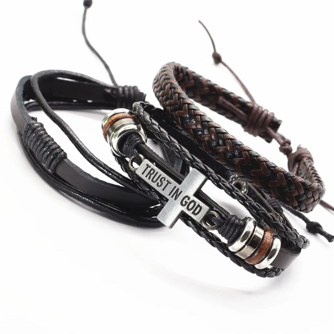 TRUST IN GOD | Lederarmband