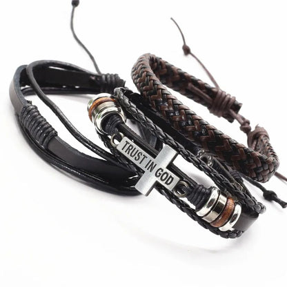 TRUST IN GOD | Lederarmband