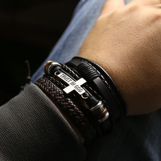 TRUST IN GOD | Lederarmband