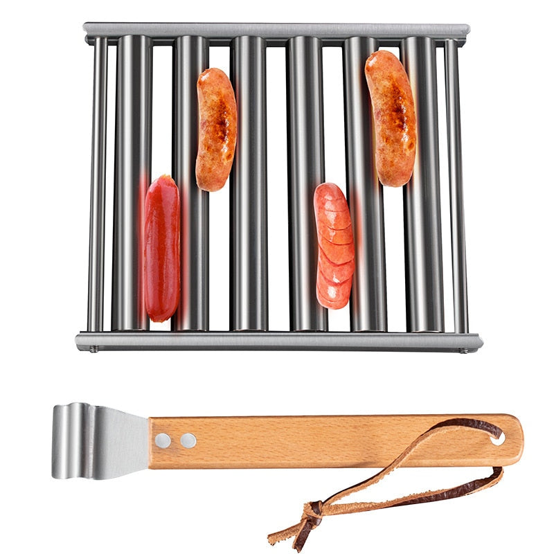50% RABATT | WurstRoller - Edelstahl-Grill-Würstchen-Rolle [Letzter Tag Rabatt]