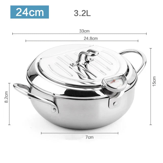 TempuraElite™ - Perfekte Tempura-Fritteuse mit Thermometer [Letzter Tag Rabatt]