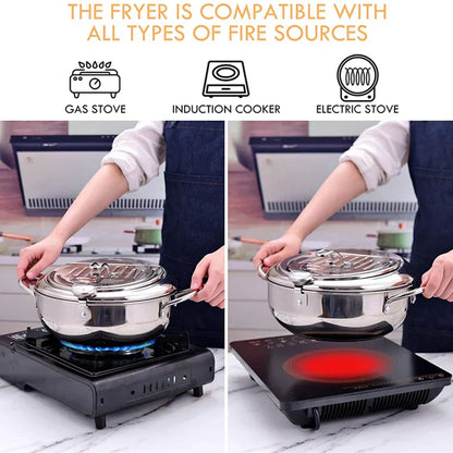 TempuraElite™ - Perfekte Tempura-Fritteuse mit Thermometer [Letzter Tag Rabatt]
